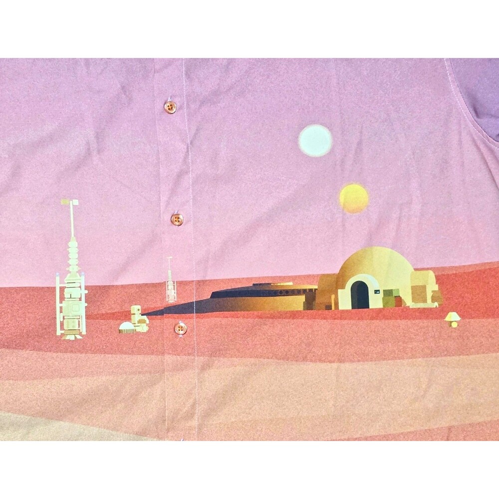 RSVLTS Star Wars Rising Suns Kunuflex Short Sleeve Shirt 2XL Tatooine Sunset - Picture 8 of 14